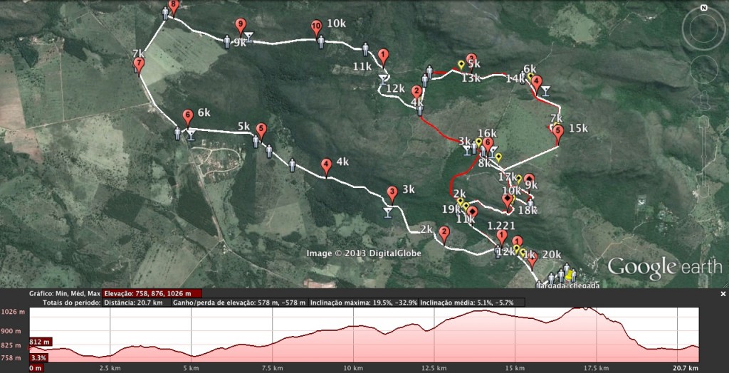 mapa com altimetria
