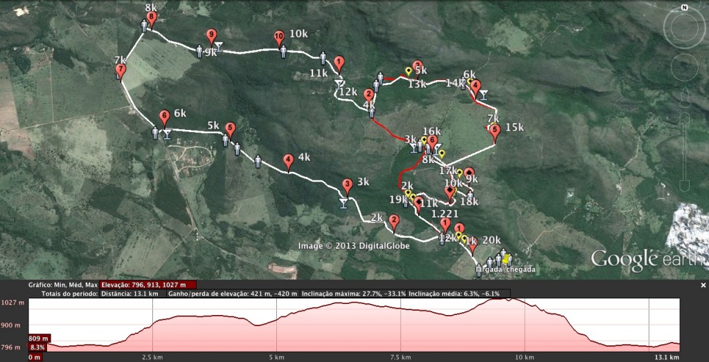 mapa com altimetria k13